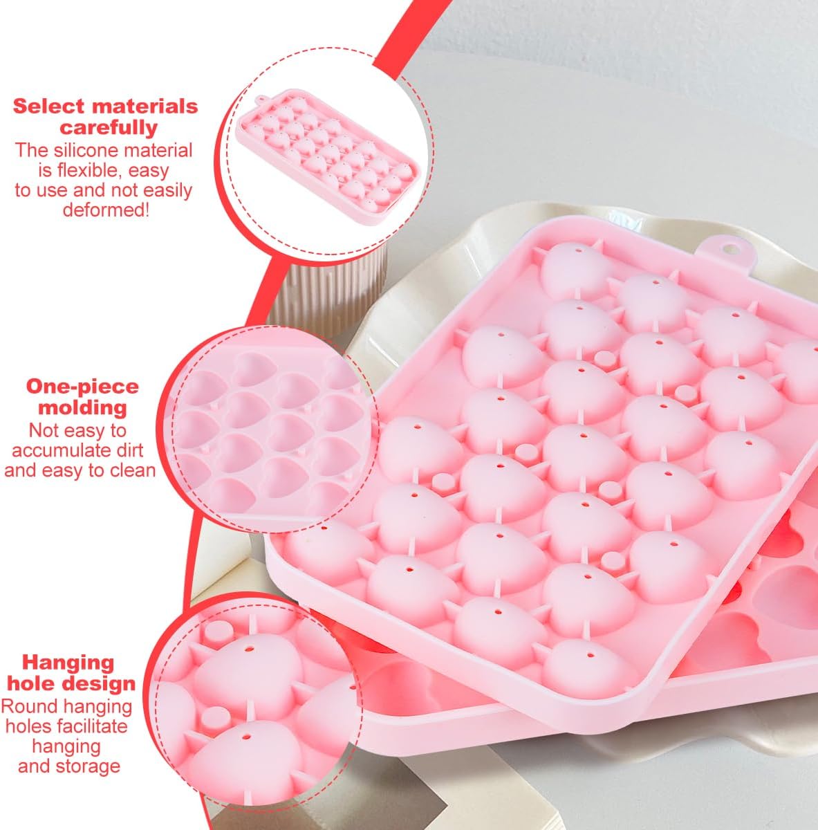 Silicone Heart Shape Soap Mold Kit with Dried Flowers Soap Making for DIY Handmade Mother's Day Without Soaps