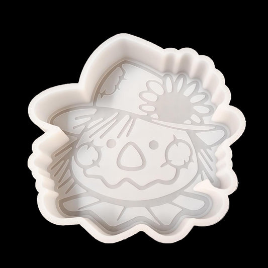 【300+ Design Optional】 Fuehbur Scarecrow Shape Freshie-Mold, Harvest Doll Silicone Mould for Car-Freshies Baking Aroma Beads - DIY Handmade Resin Mold