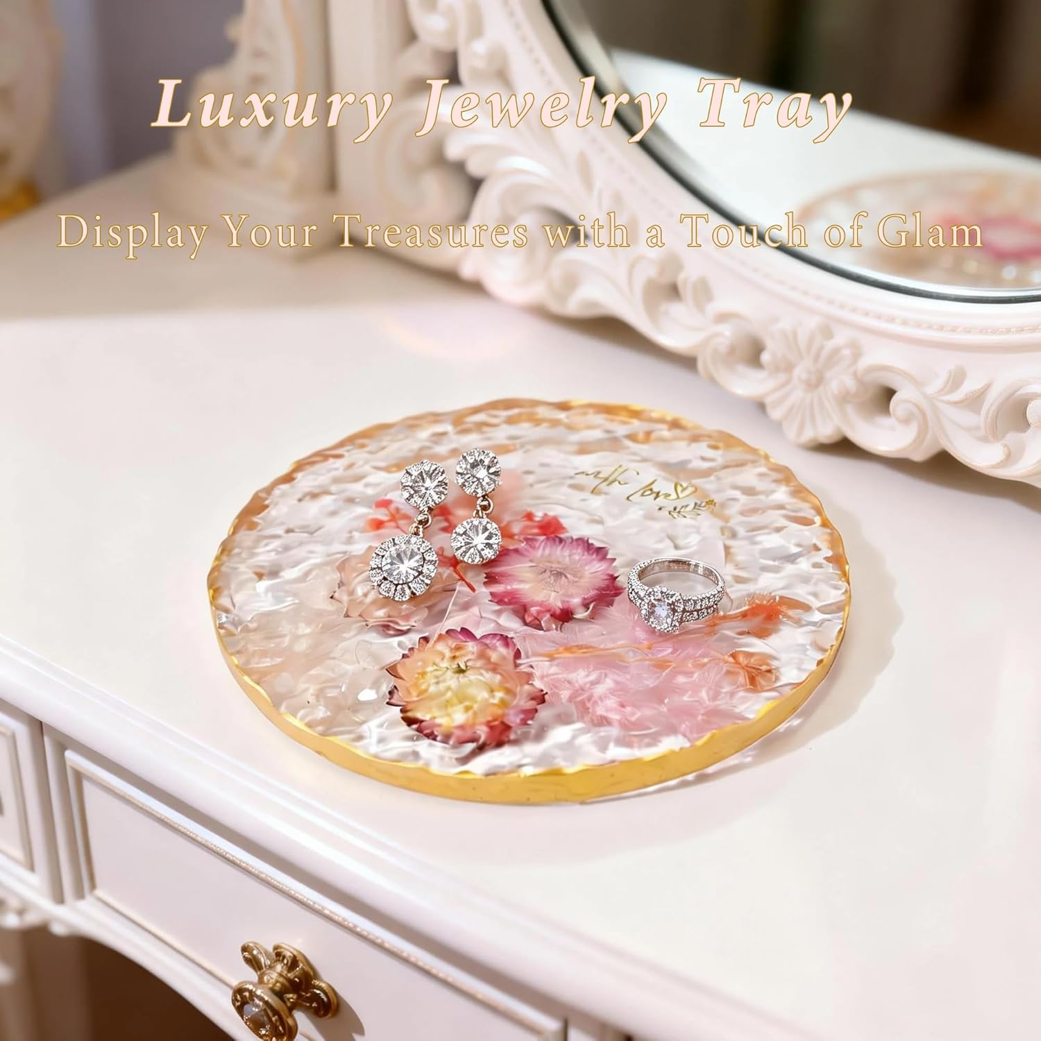1Pc Silicone Coaster Mold Deep Round Epoxy Resin Mold for Flower Bouquet Preservation Making Resin Craft DIY Jewelry Cups Makeup Fruit Candy Storage Tray Soap Dish Gifts Home Decor Durable