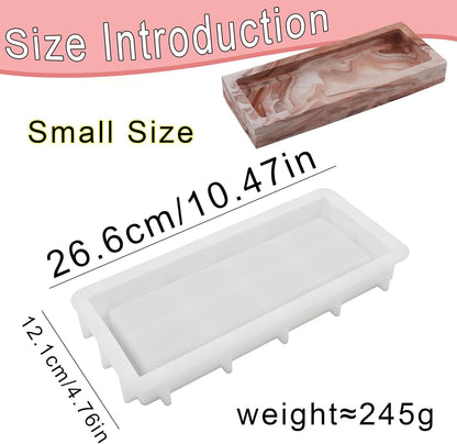 1 Pc Epoxy Resin Silicone Mold Rectangle Storage Tray Container Mold for Concrete Jewelry Trinket Plate Soap Dish Vanity Candle Holder Resin Casting Creative Art Craft Home Decor