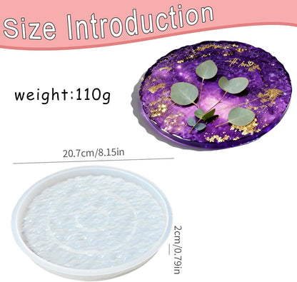 1Pc Silicone Coaster Mold Deep Round Epoxy Resin Mold for Flower Bouquet Preservation Making Resin Craft DIY Jewelry Cups Makeup Fruit Candy Storage Tray Soap Dish Gifts Home Decor Durable