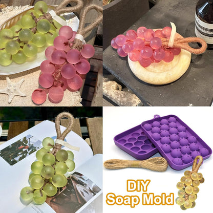 Silicone Soap Making Mold Grape Soap Making Kit Grape Fruit Soap Mold for Handmade Soap Craft Projects