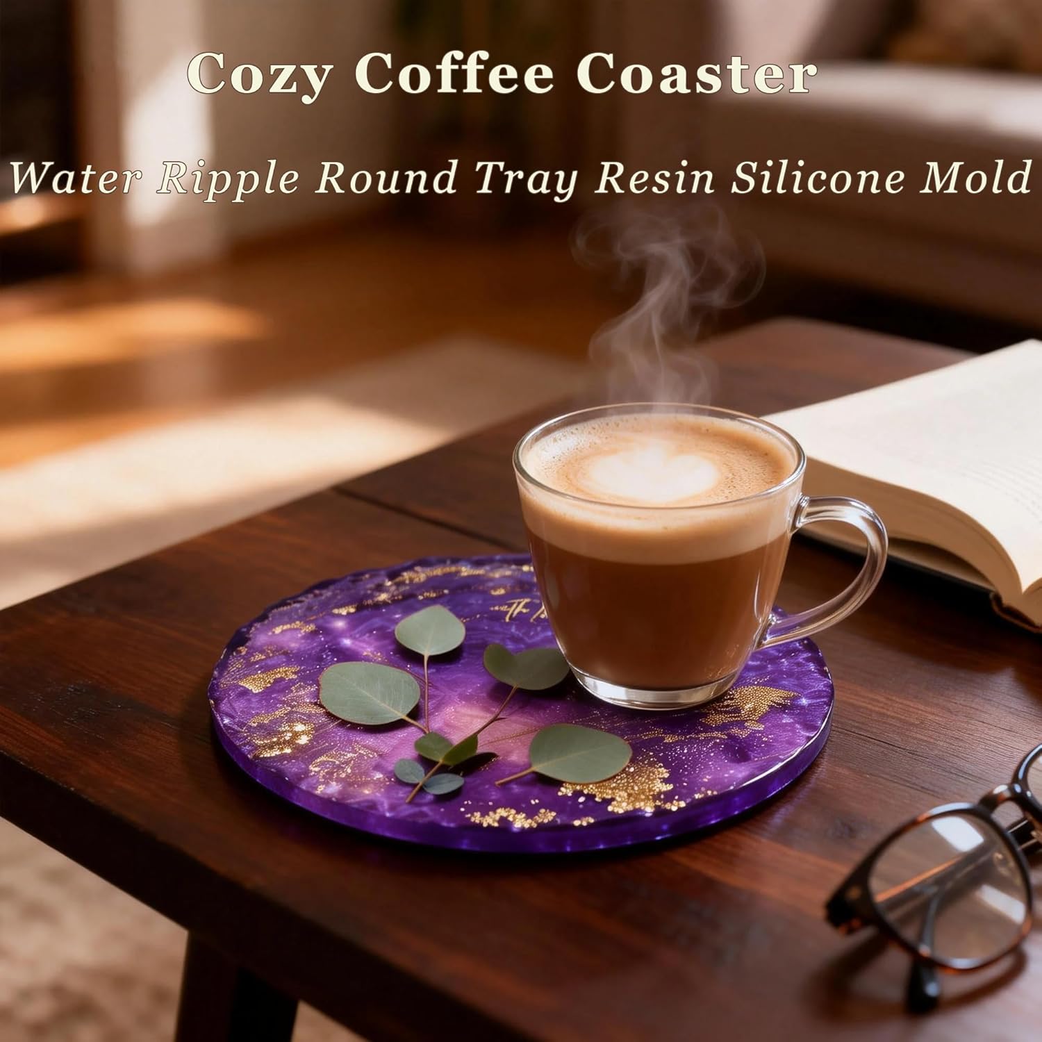 1Pc Silicone Coaster Mold Deep Round Epoxy Resin Mold for Flower Bouquet Preservation Making Resin Craft DIY Jewelry Cups Makeup Fruit Candy Storage Tray Soap Dish Gifts Home Decor Durable
